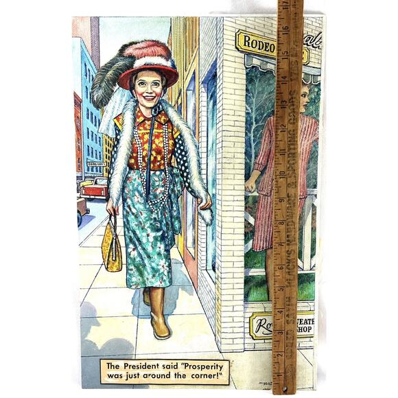 Nancy Reagan on Rodeo Drive Prosperity Around The Corner Art Strader Wall Art - Picture 5 of 8